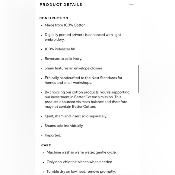 NEW Pottery Barn Penelope Handcrafted Quilted Sham, Euro Pillow BLUE Applique - Picture 9 of 10